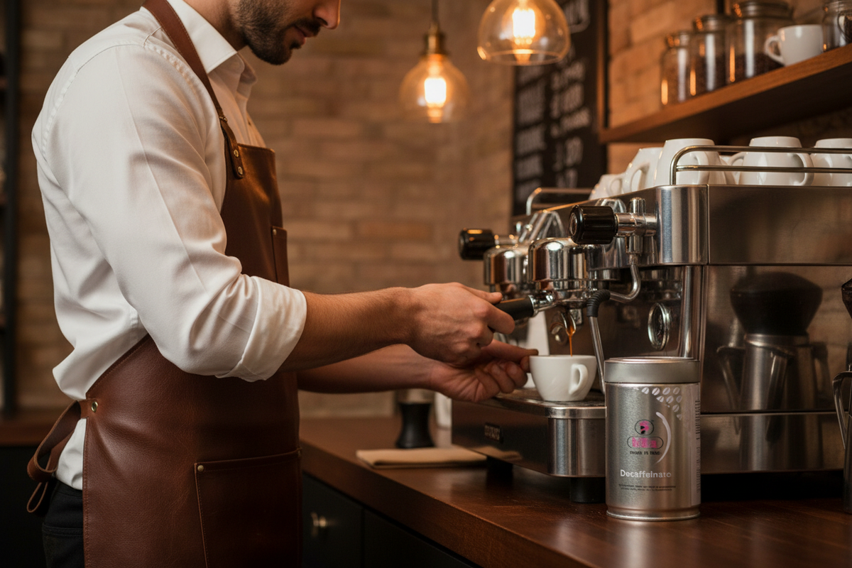 Decaffeinato espresso scene